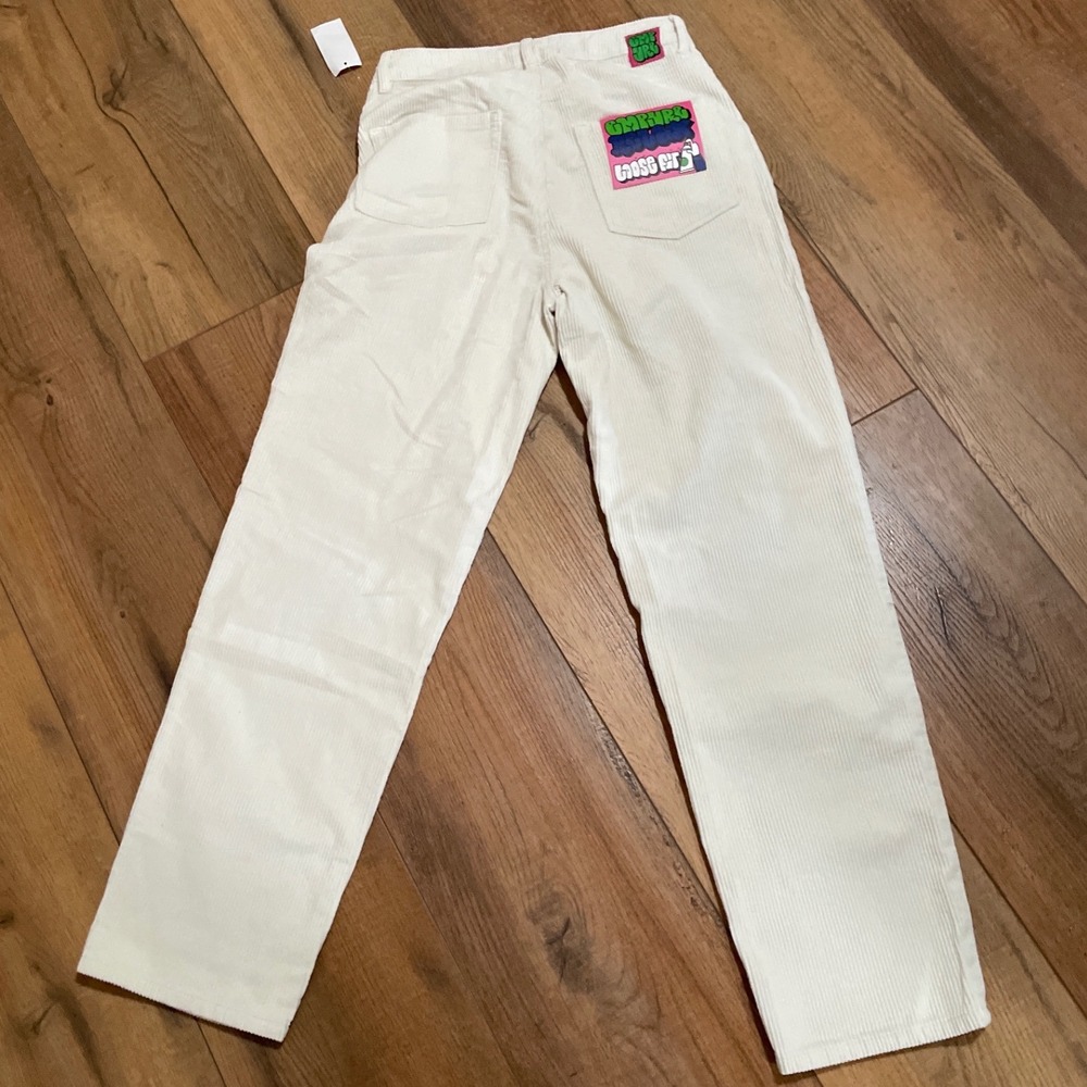 BRAND NEW White Empyre Corduroy Pants Size 4 Womens Painter Pants Tori Style - Picture 2 of 7